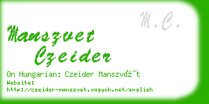 manszvet czeider business card